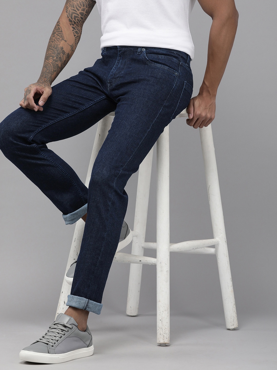 

BEAT LONDON by PEPE JEANS Men Blue Slim Fit Stretchable Jeans