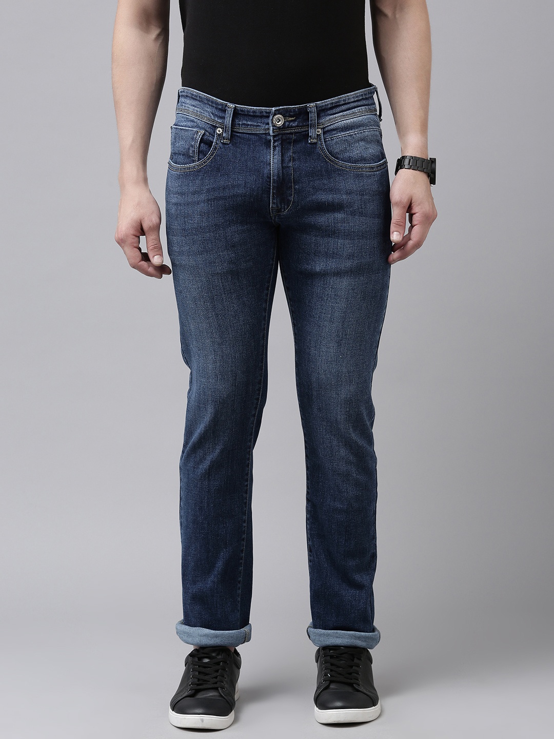 

BEAT LONDON by PEPE JEANS Men Blue Vapour Slim Fit Light Fade Stretchable Jeans
