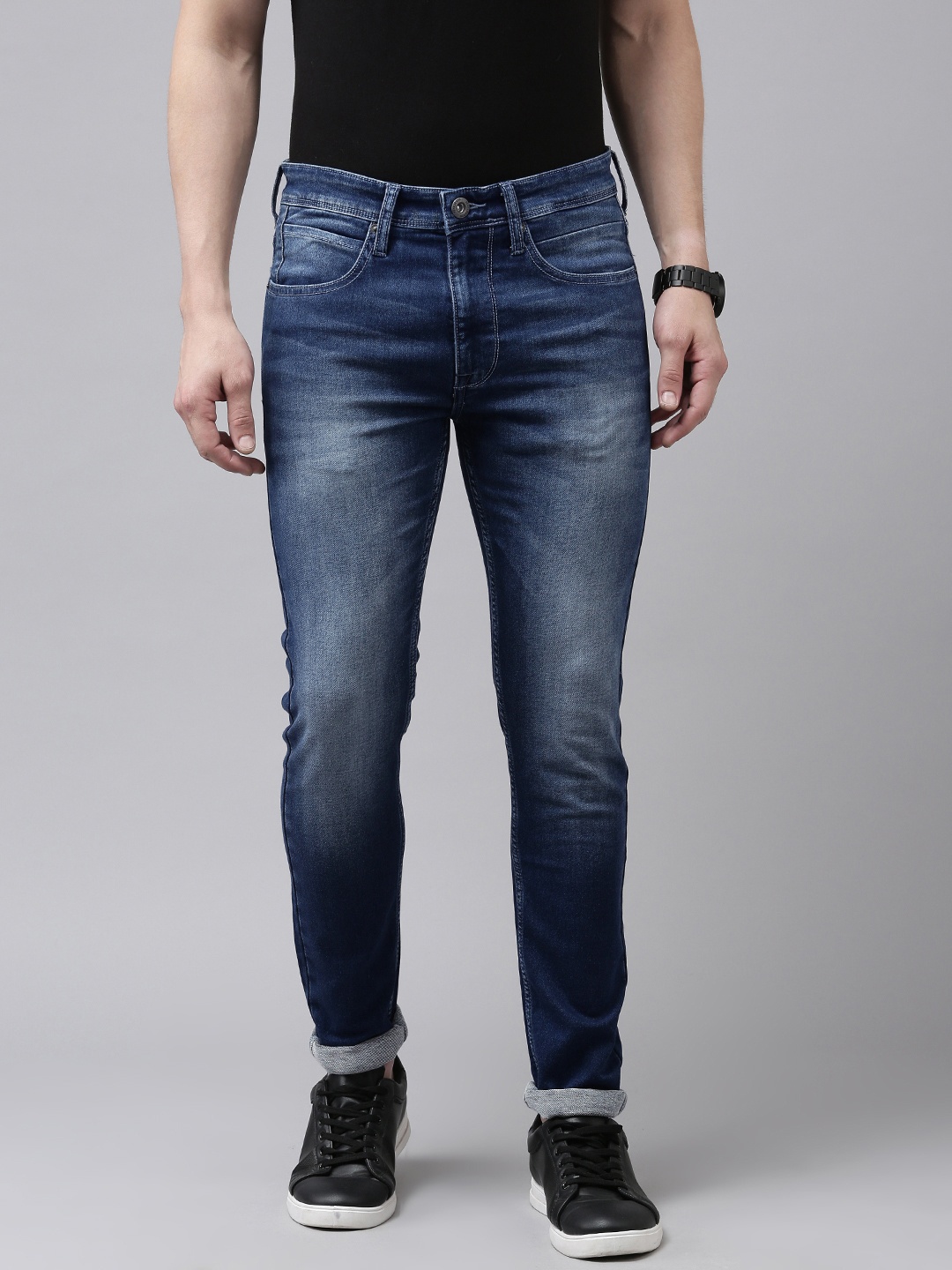 

BEAT LONDON by PEPE JEANS Men Blue Super Skinny Fit Light Fade Stretchable Jeans