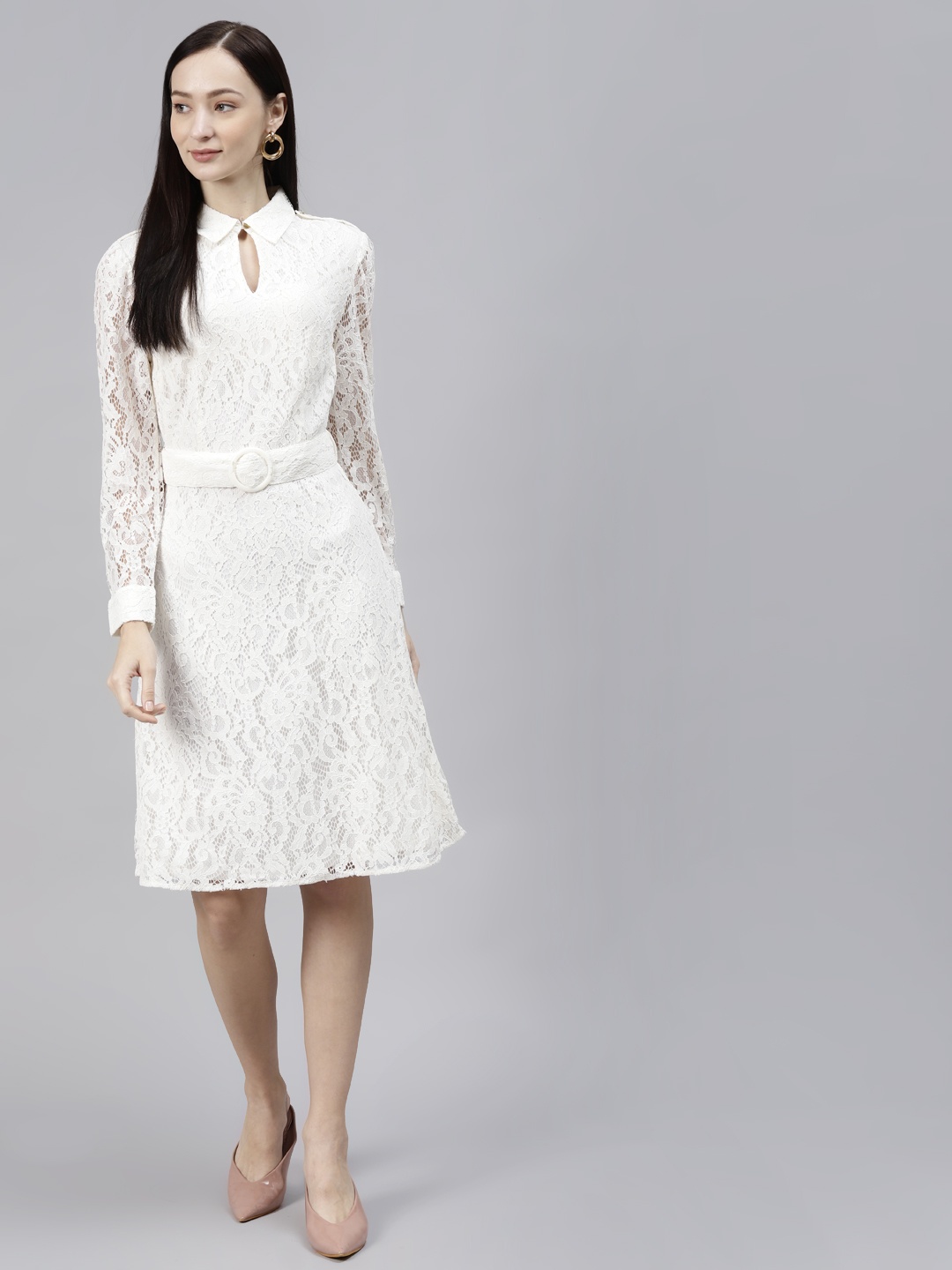 

Marks & Spencer White Lace Sheath Dress