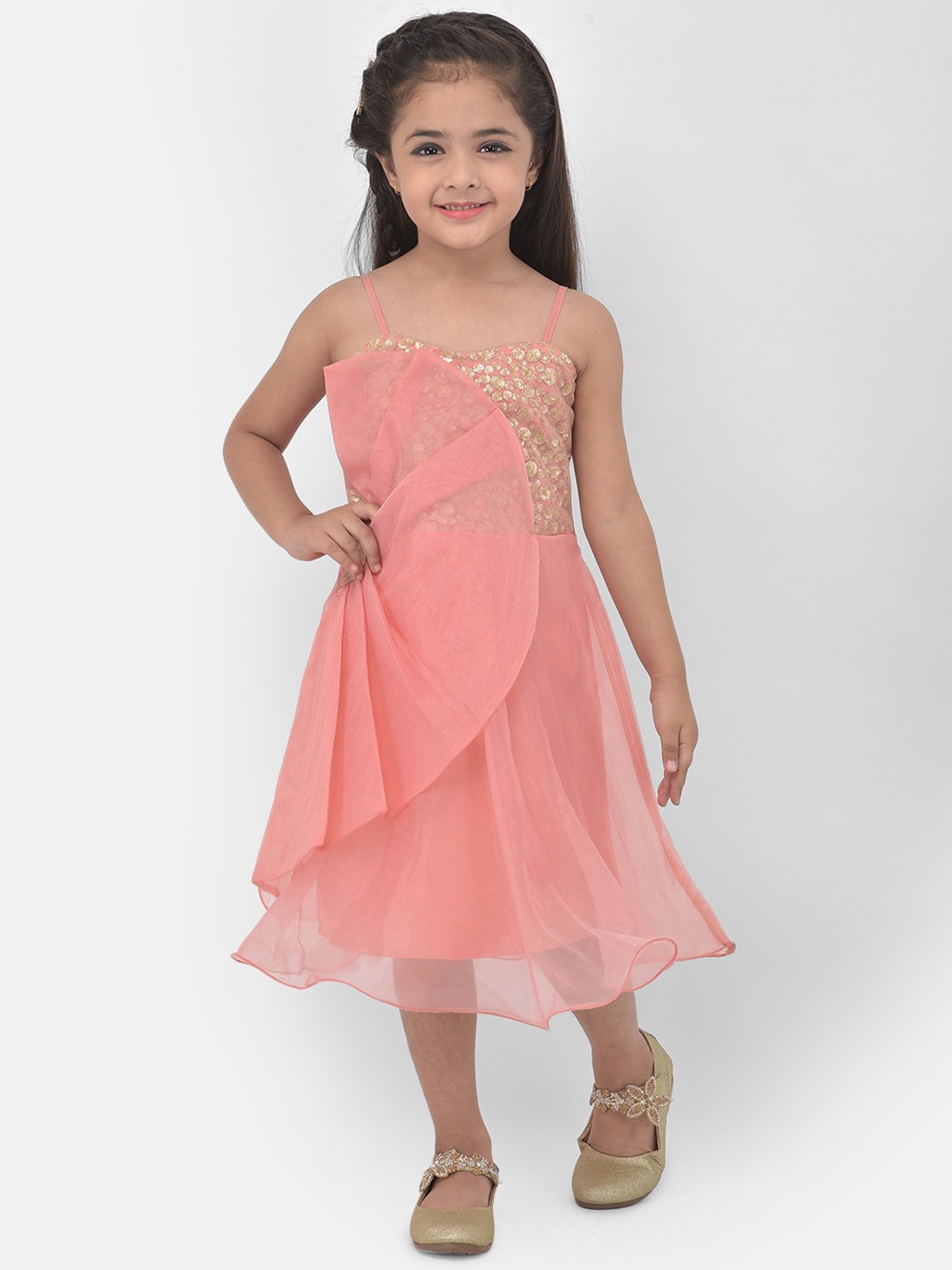 

Eavan Peach-Coloured Midi Dress
