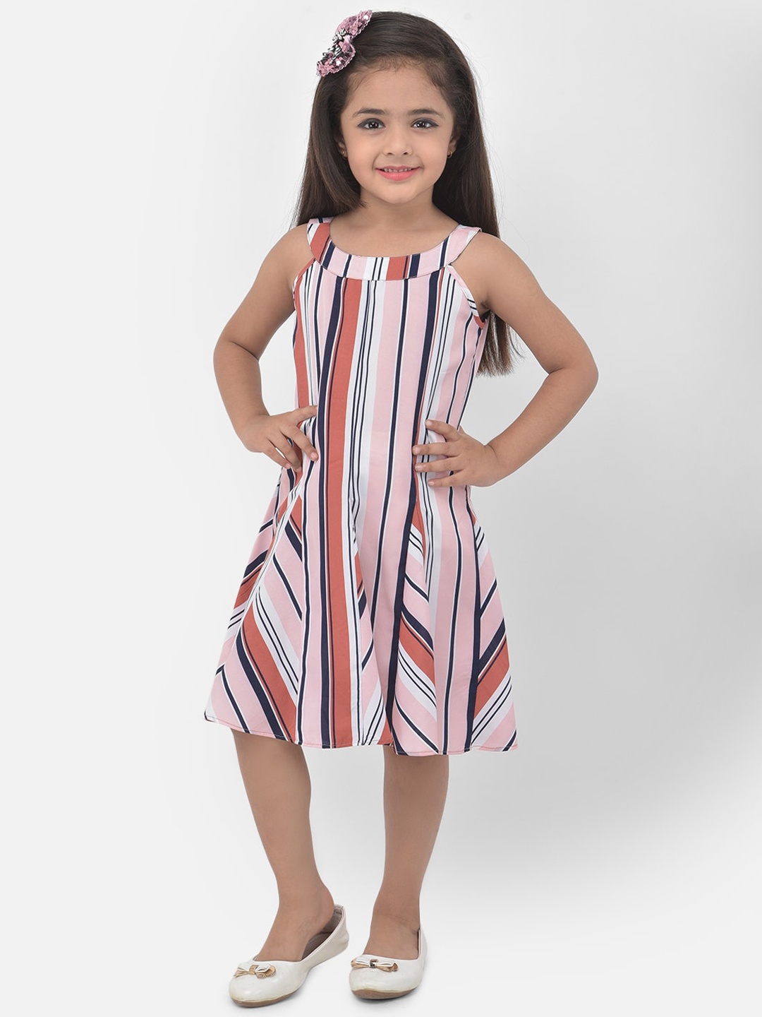 

Eavan Multicoloured Striped Crepe Dress, Multi