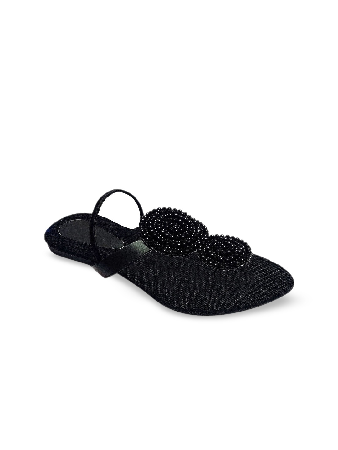 

WOMENS BERRY Women Black Embellished Mules Flats