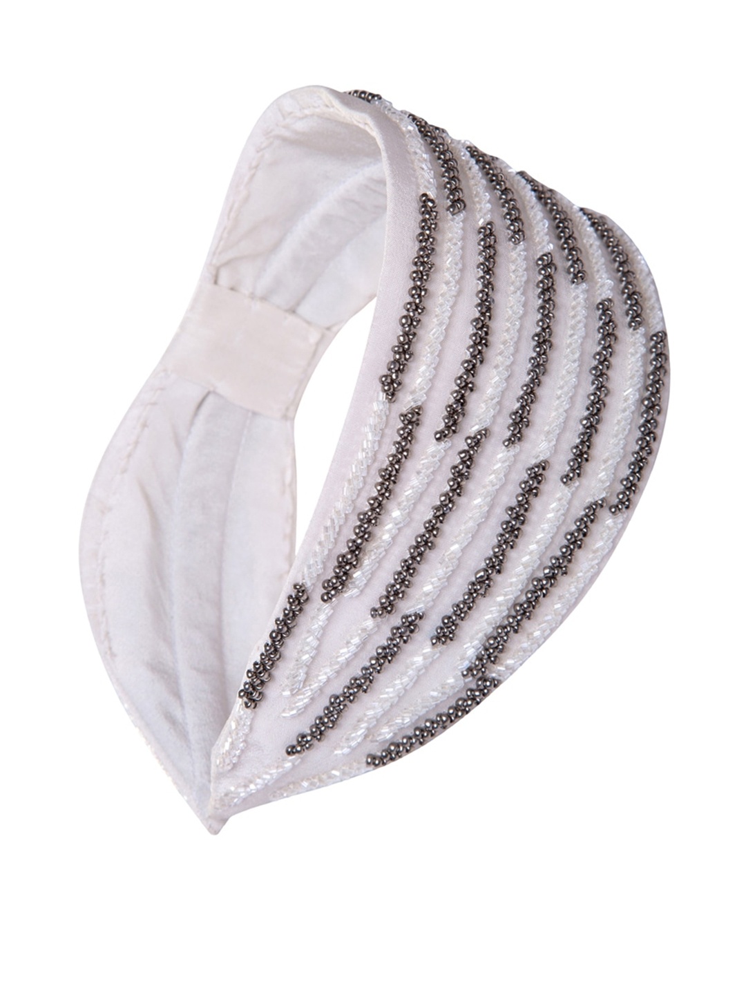 

Knotty Tail Women White Embellished Hairband