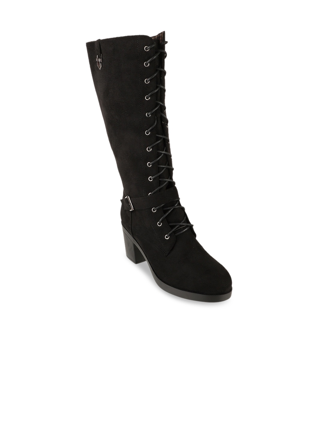 

SHUZ TOUCH Women Black Block Heeled Boots