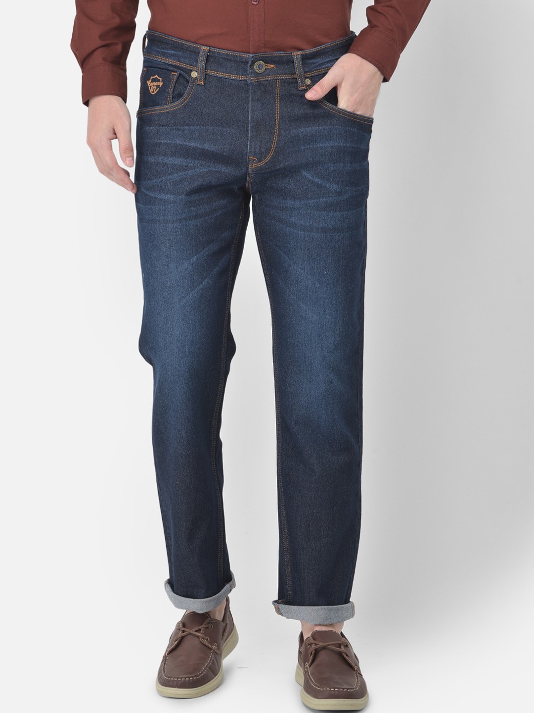

Canary London Men Blue Straight Fit Light Fade Stretchable Jeans