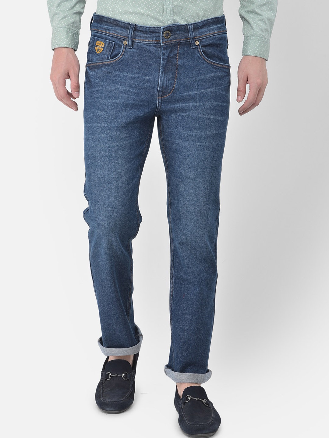 

Canary London Men Blue Straight Fit Light Fade Stretchable Jeans