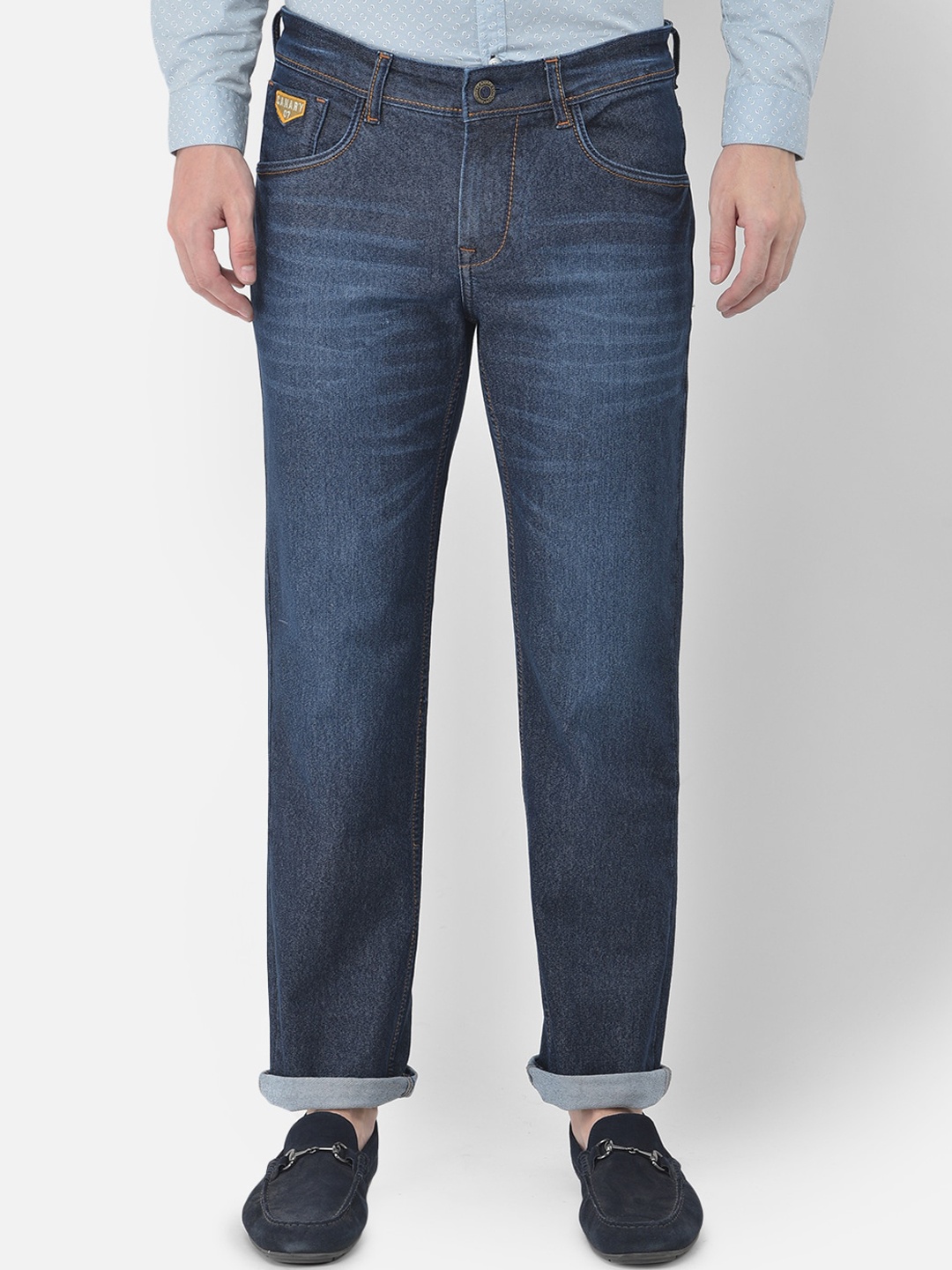 

Canary London Men Blue Straight Fit Light Fade Stretchable Jeans