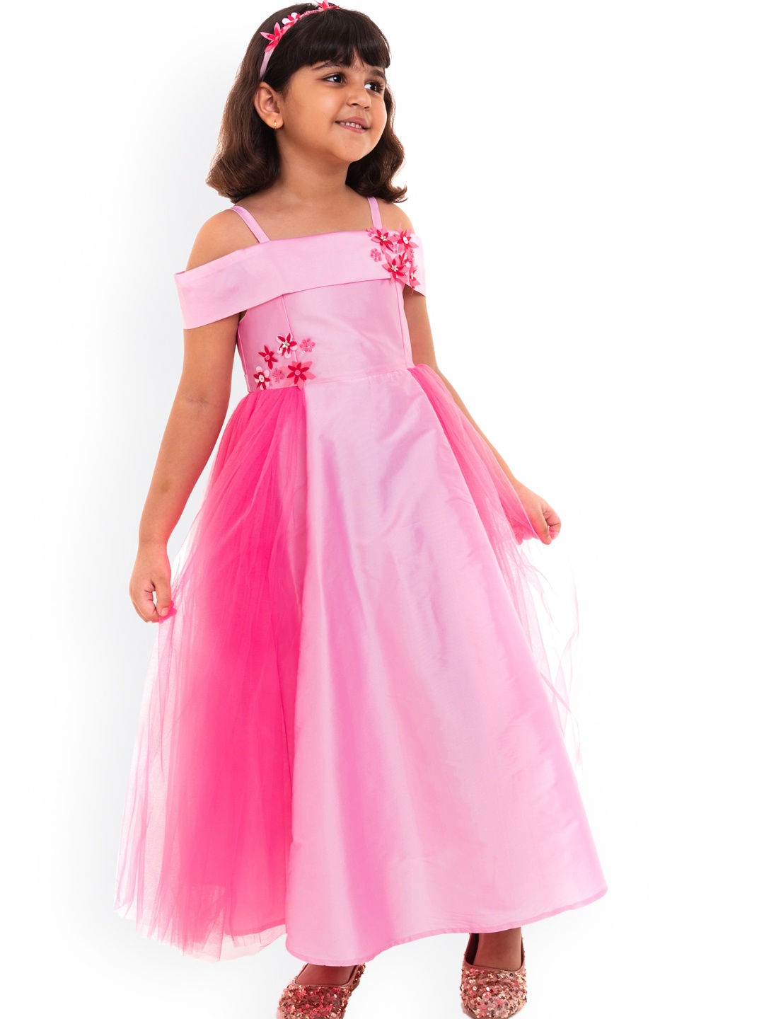 

A Little Fable Girls Pink Maxi Dress