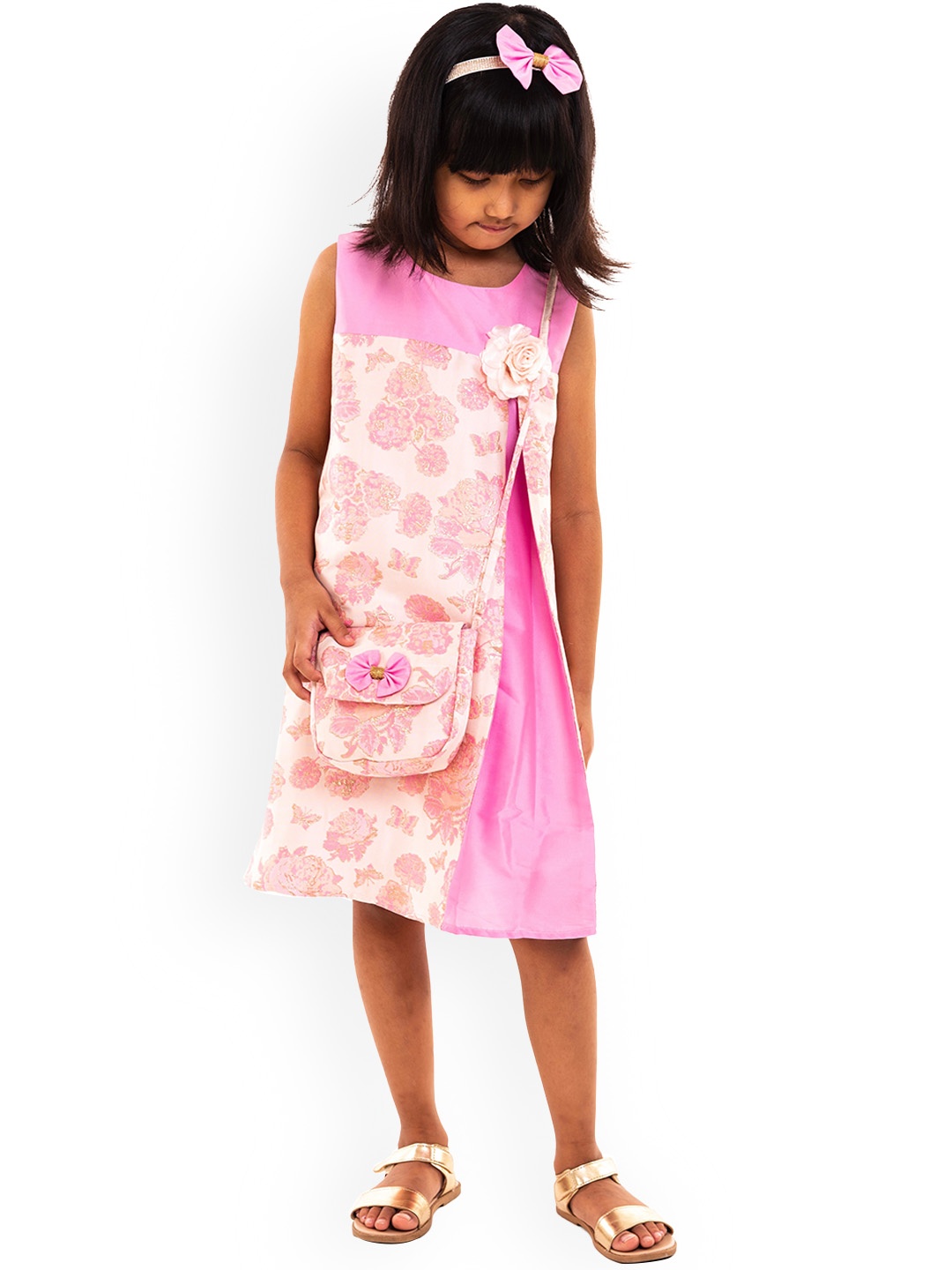 

A Little Fable Multicoloured Floral Jacquard A-Line Dress, Multi
