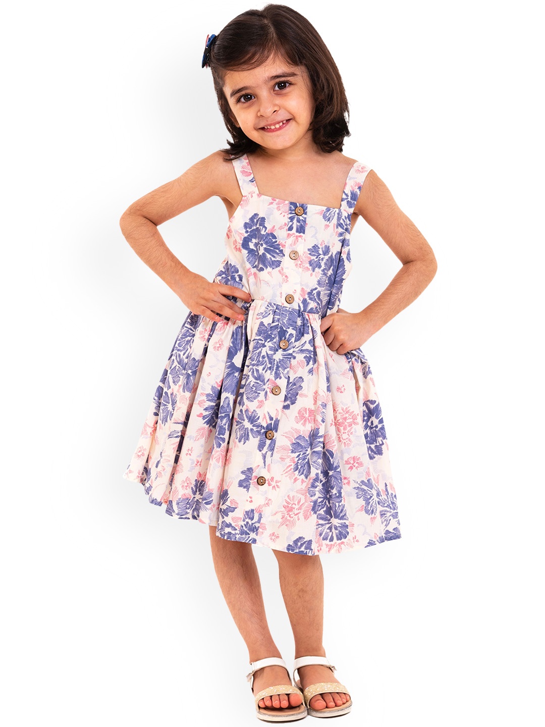 

A Little Fable Girls Multicoloured Floral Dress, Multi