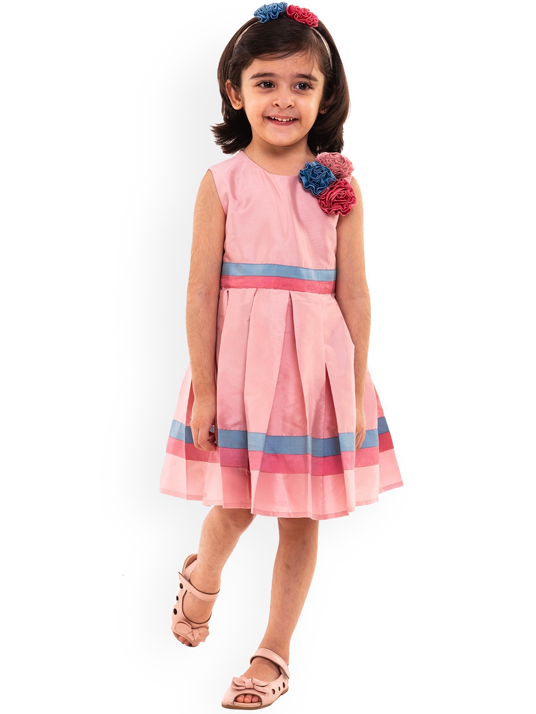 

A Little Fable Pink Solid Dress
