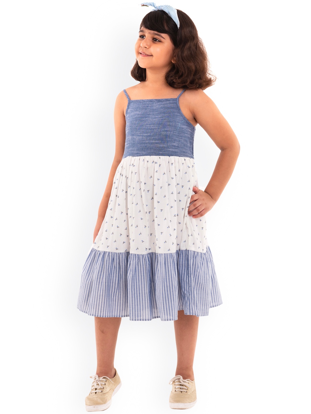 

A Little Fable Girls Multicoloured Midi Dress, Multi