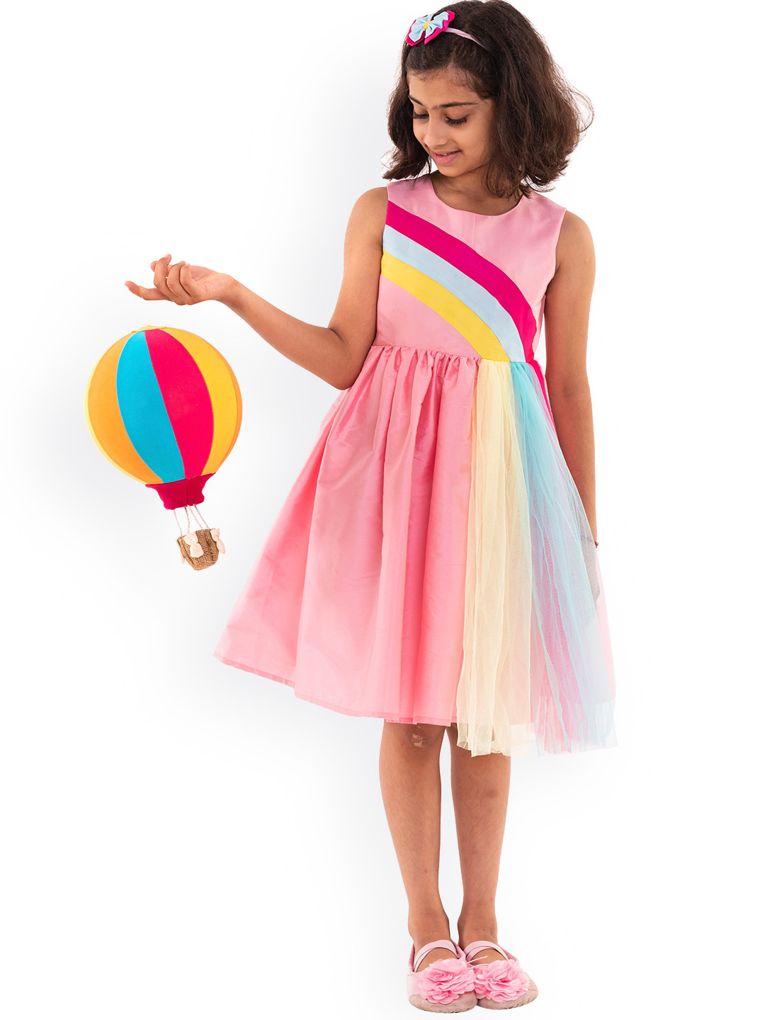 

A Little Fable Pink Striped Dress