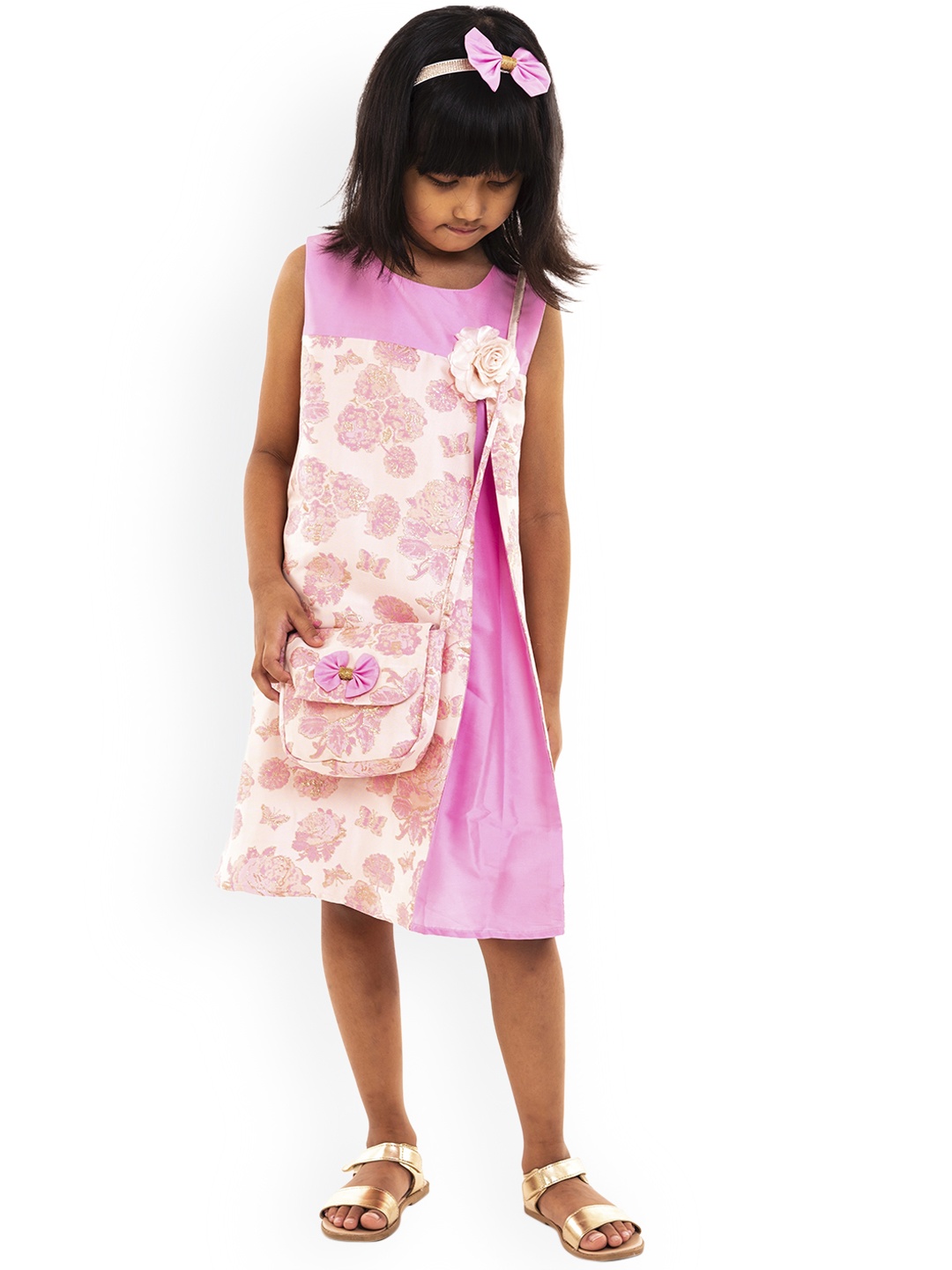 

A Little Fable Multicoloured Floral Jacquard A-Line Dress, Multi