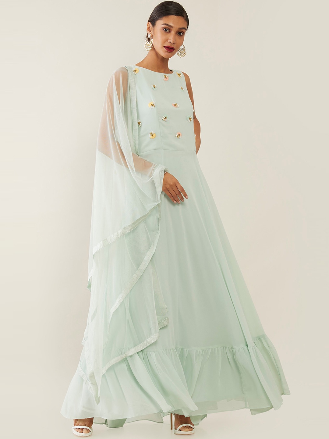 

Soch Blue Georgette Maxi Dress