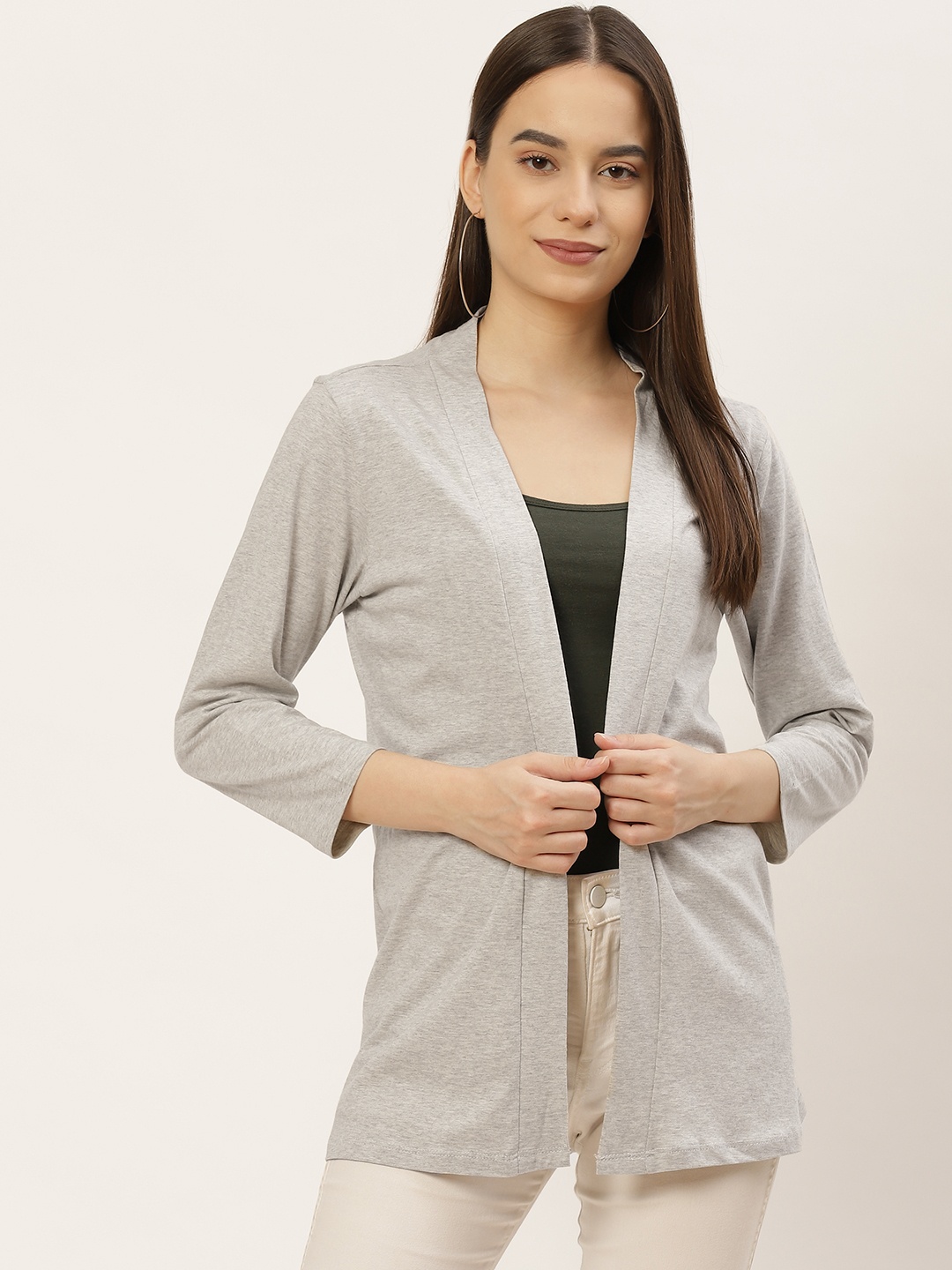 

WISSTLER Women Grey Melange Shrug