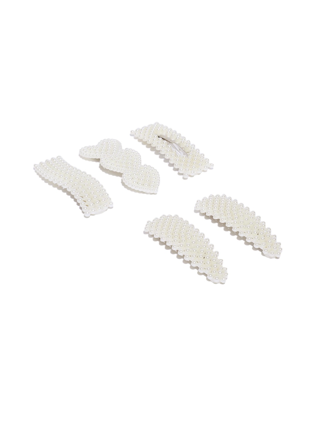 

Jewels Galaxy Women White Set of 5 Tic Tac Clips
