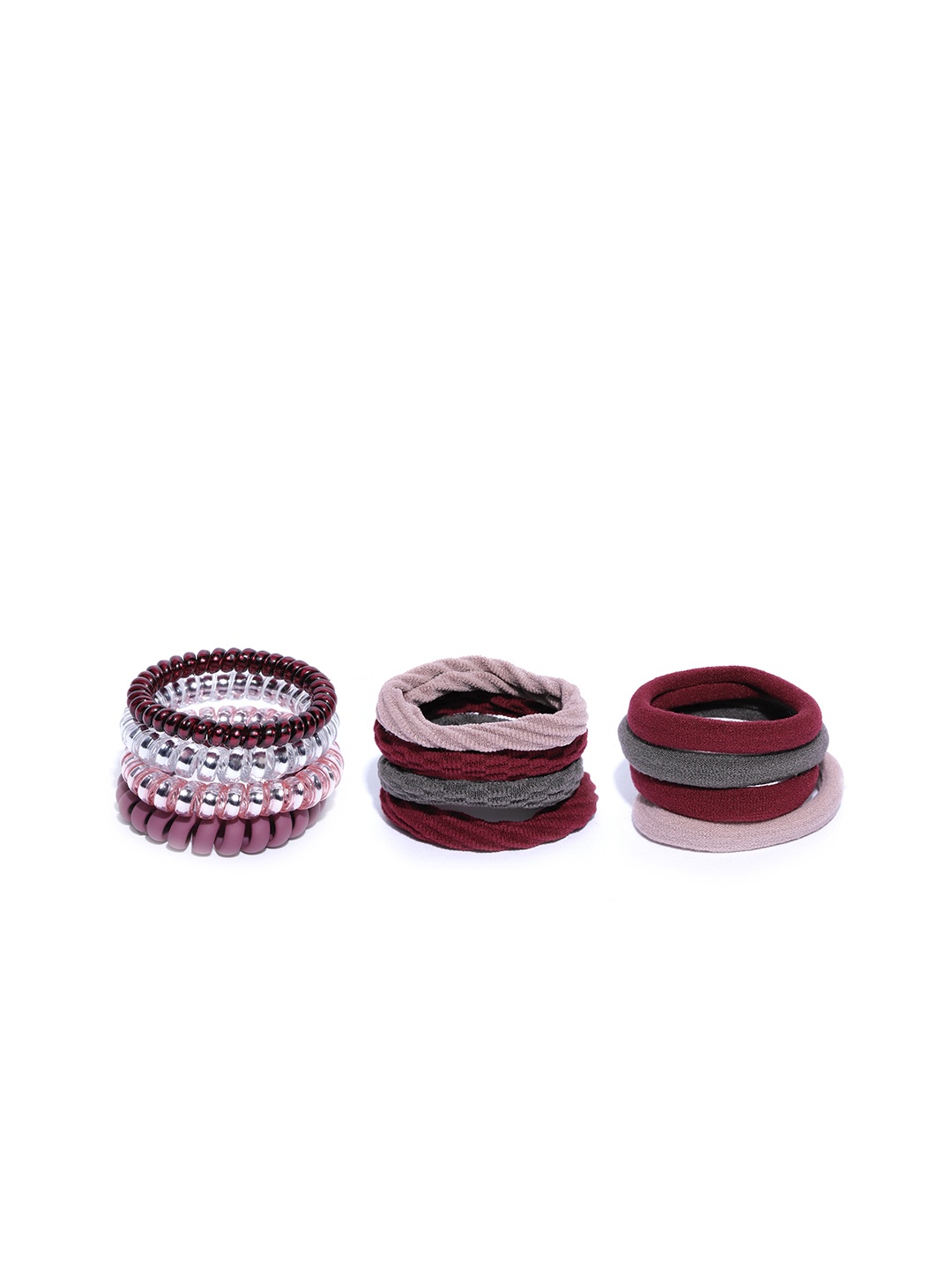 

Jewels Galaxy Women Maroon & Pink Ponytail Holders
