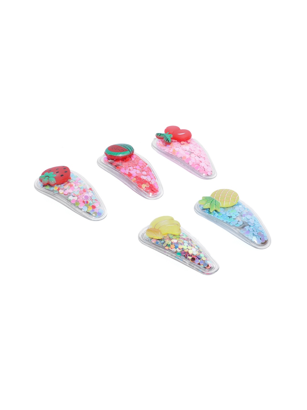 

Jewels Galaxy Women Multicoloured Set of 5 Tic Tac Hair Clip, Multi