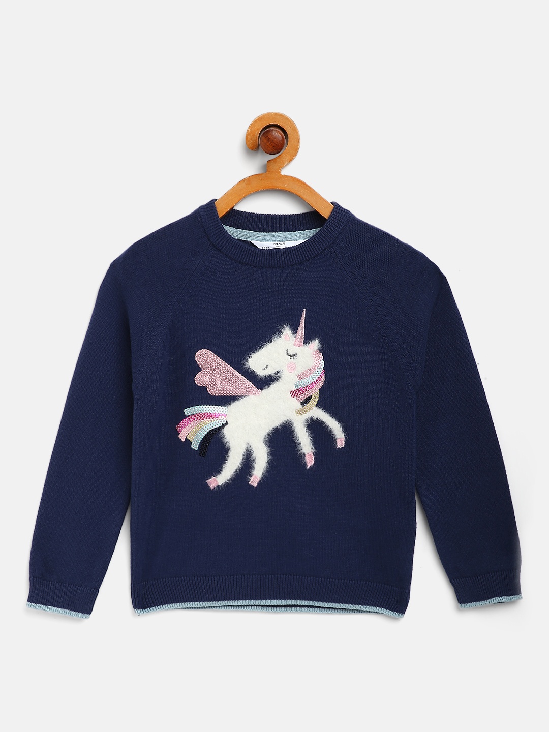 

Marks & Spencer Girls Navy Blue Cardigan with Applique Detail