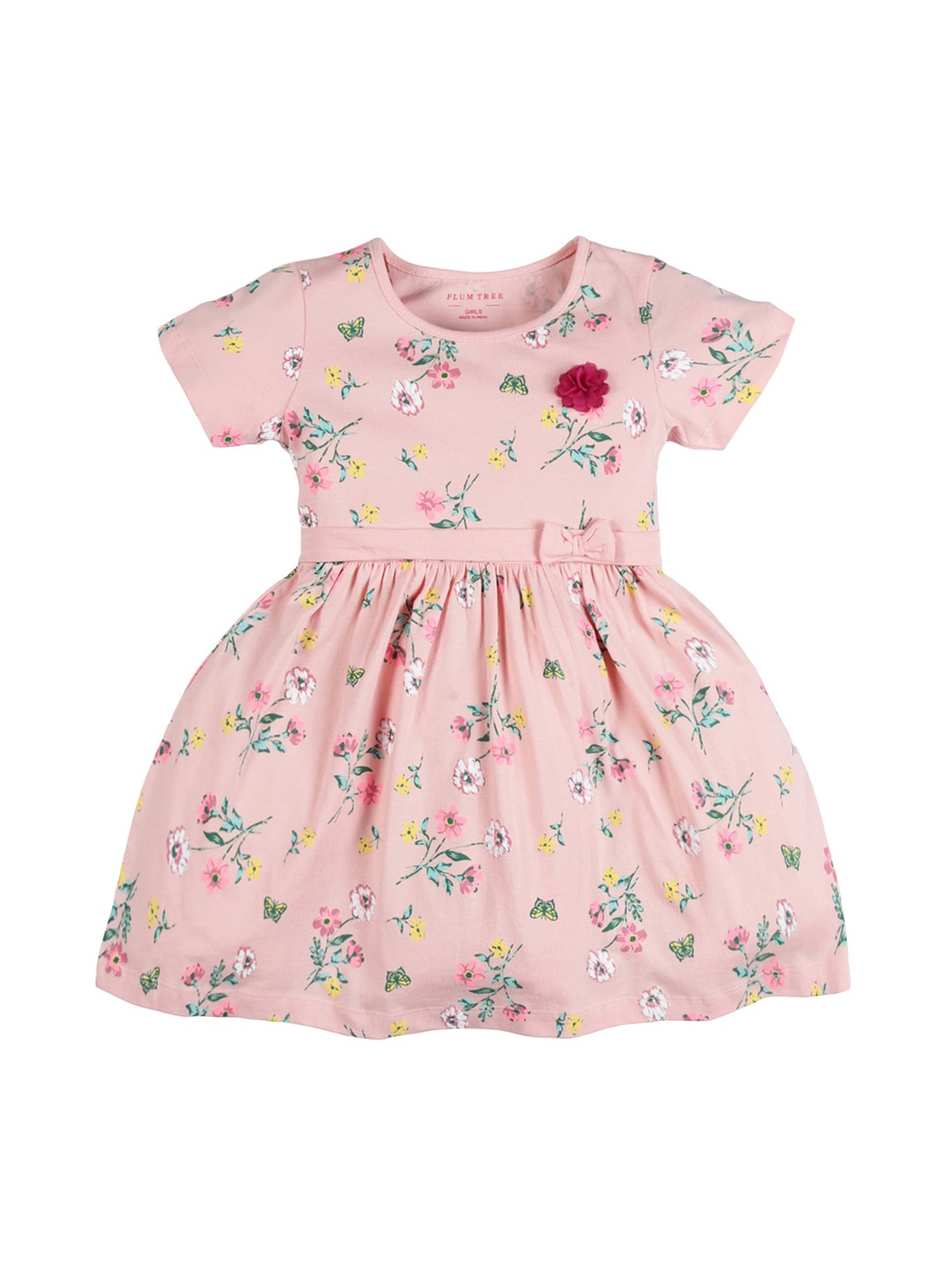 

PLUM TREE Girls Pink Floral Dress