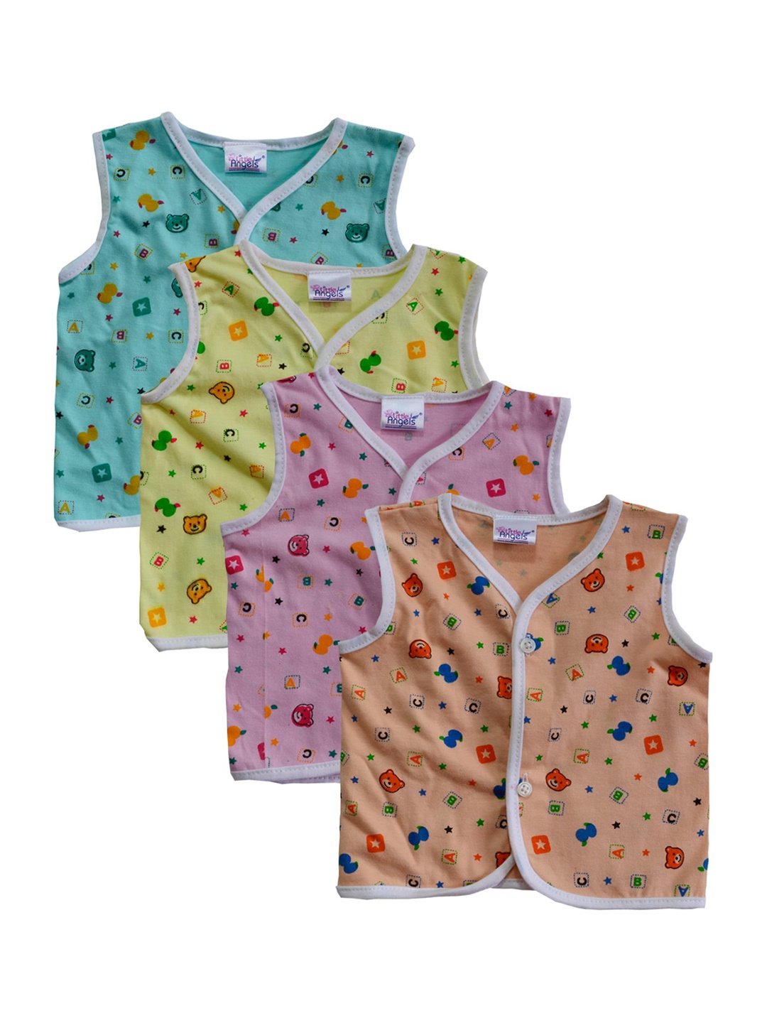 

Little Angels Infant Kids Pack Of 4 Assorted Cotton Jhablas