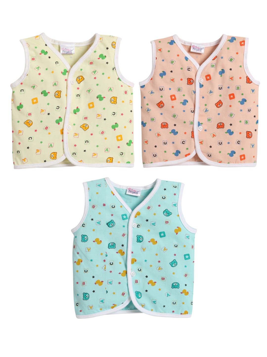 

Little Angels Infant Boys Pack Of 3 Assorted Printed Cotton Jhablas