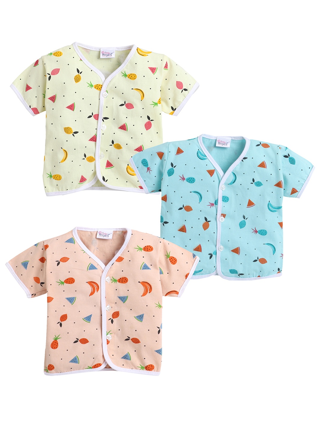 

Little Angels Infant Boys Pack Of 3 Assorted Cotton Jhablas