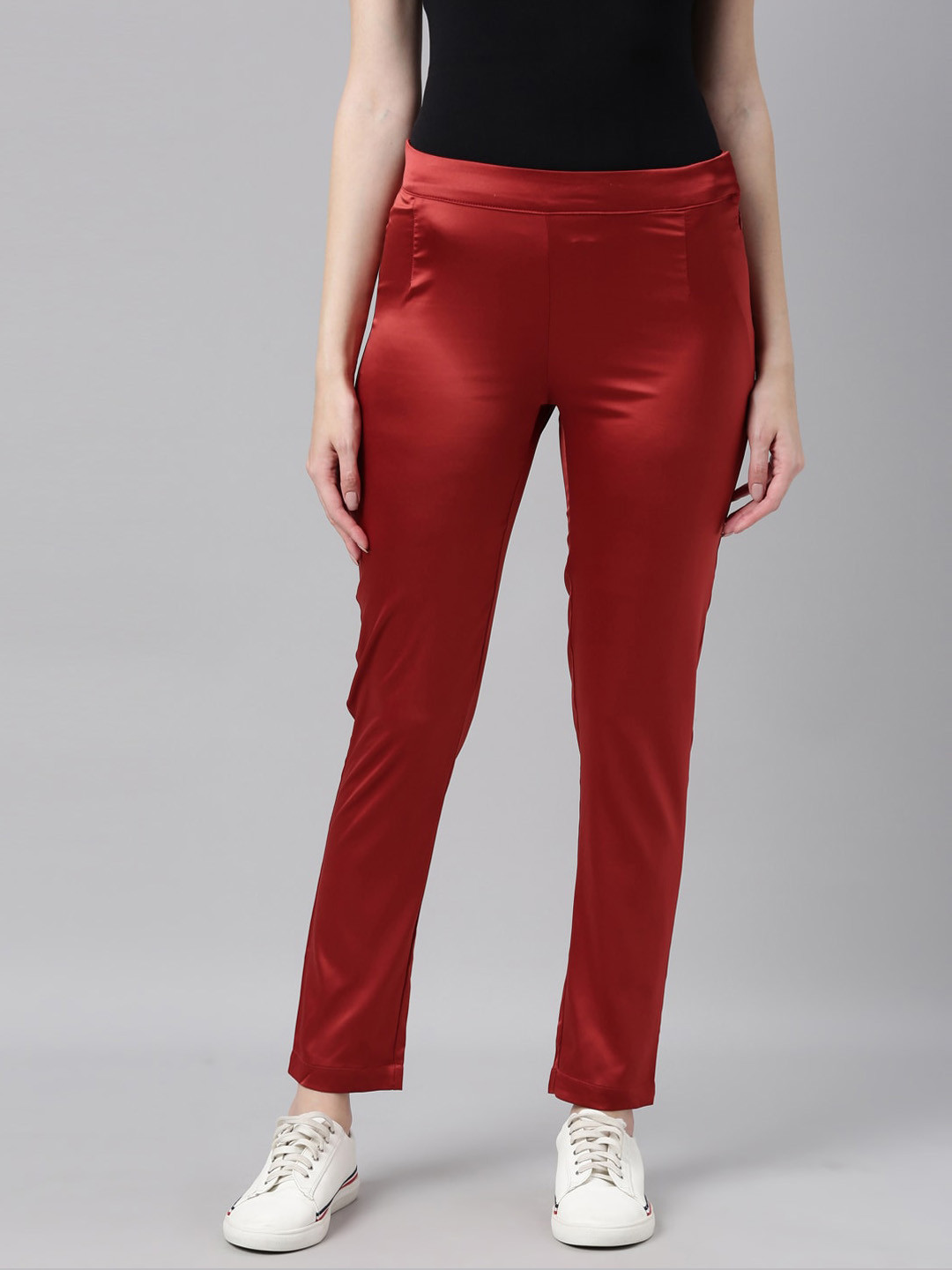

Go Colors Women Maroon Trousers
