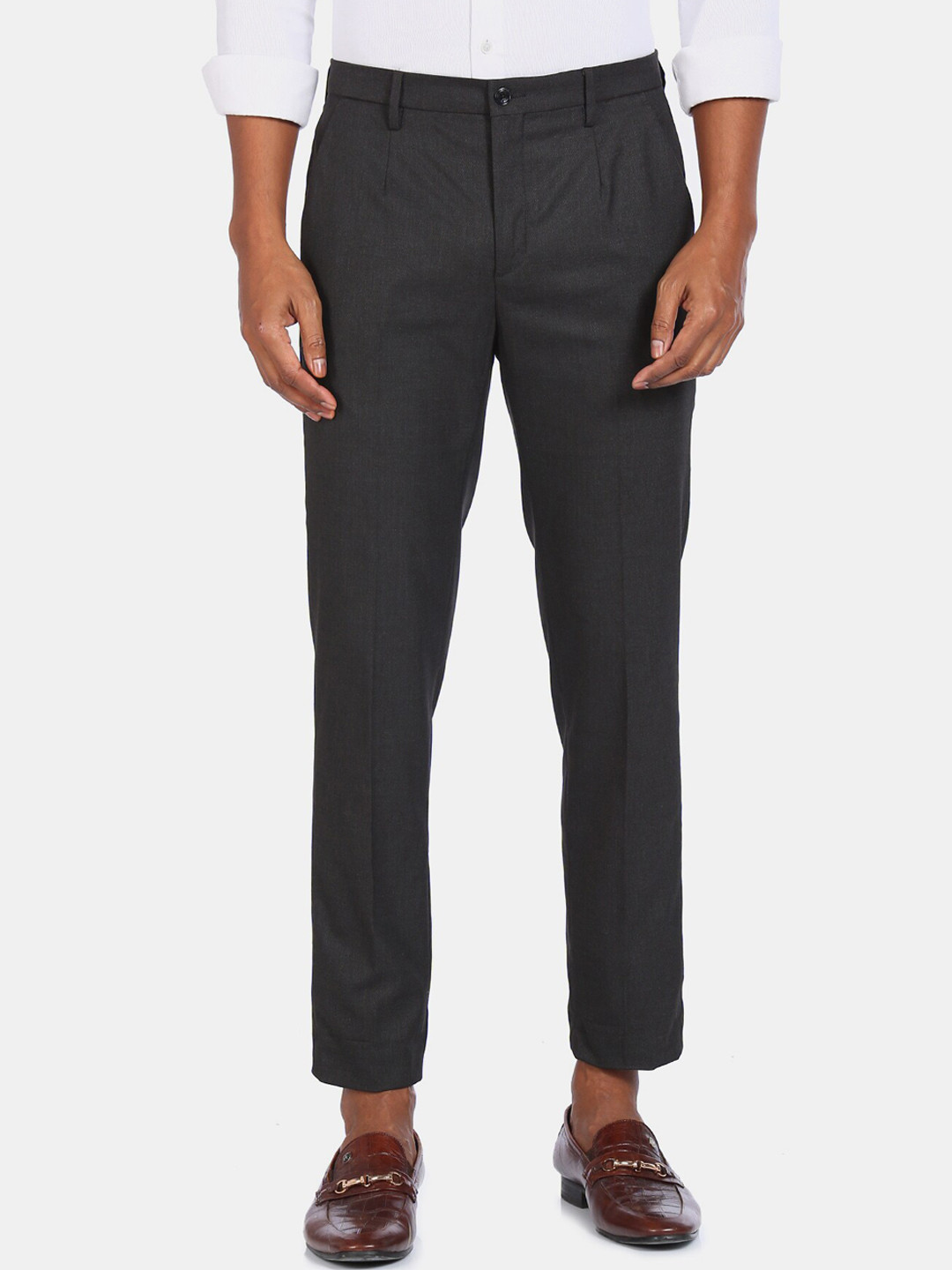 

Arrow New York Men Grey Trousers