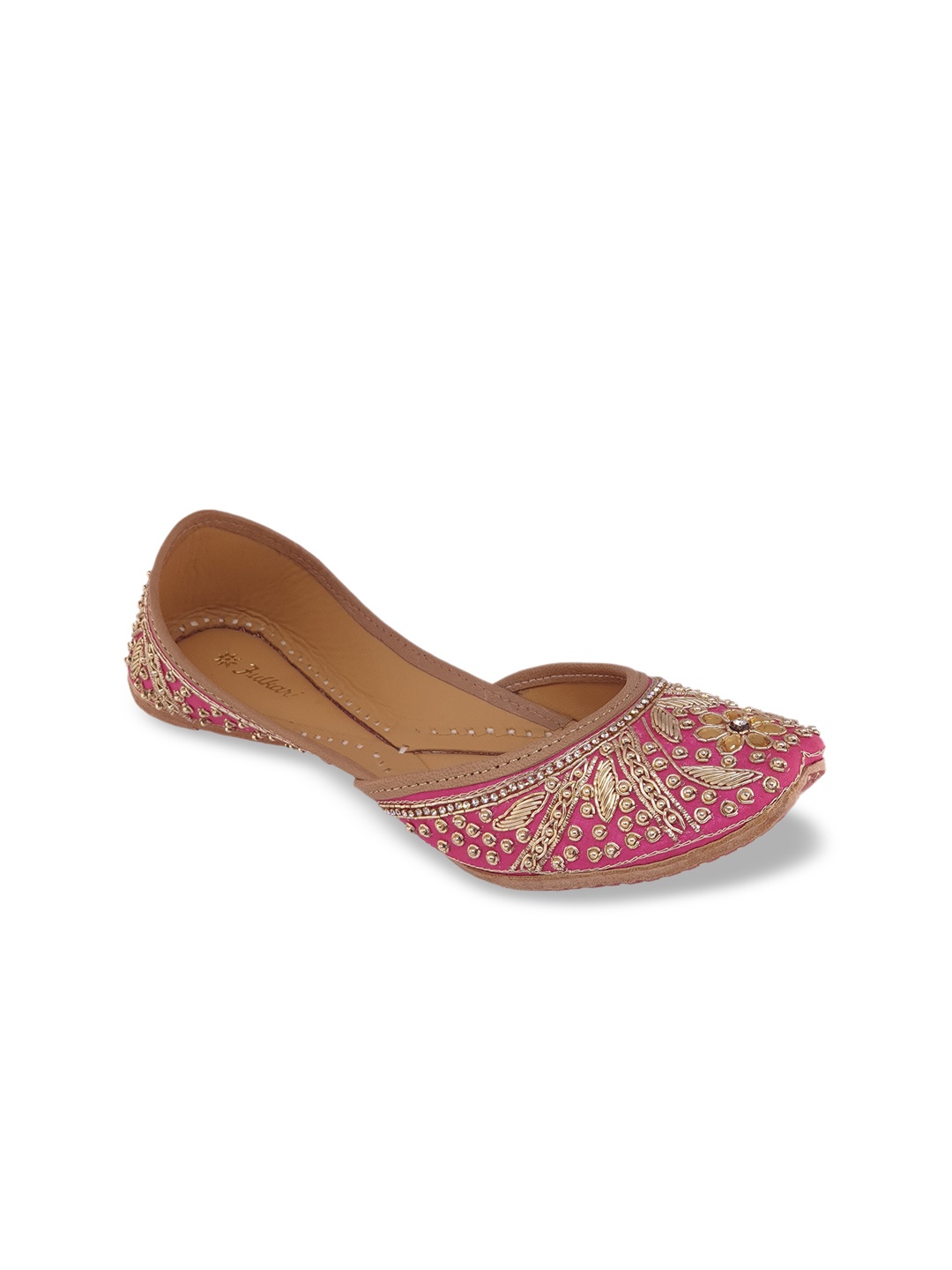 

Fulkari Women Magenta Mojaris Flats