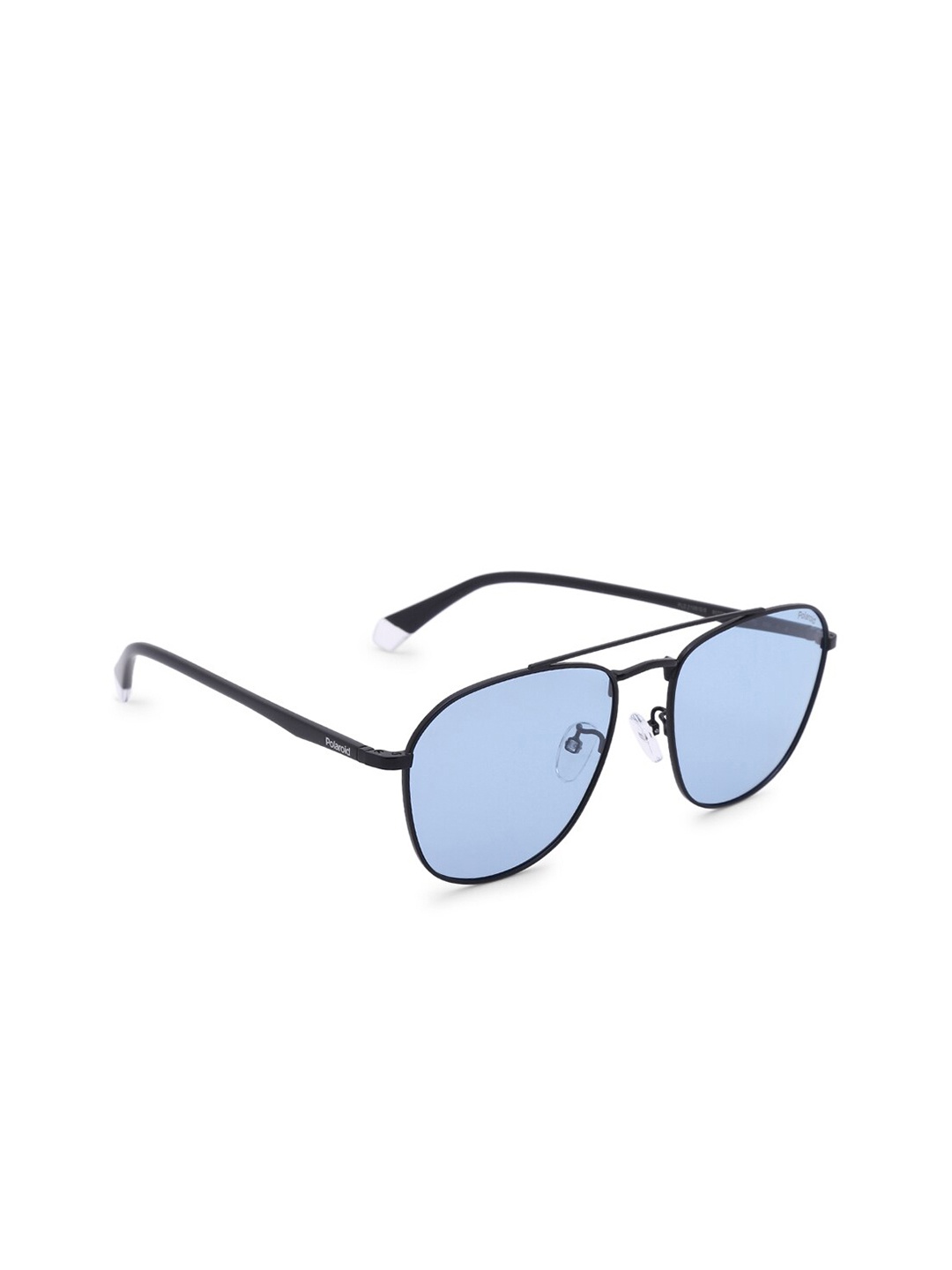 

Polaroid Men Blue Lens & Black Rectangle Sunglasses with UV Protected Lens