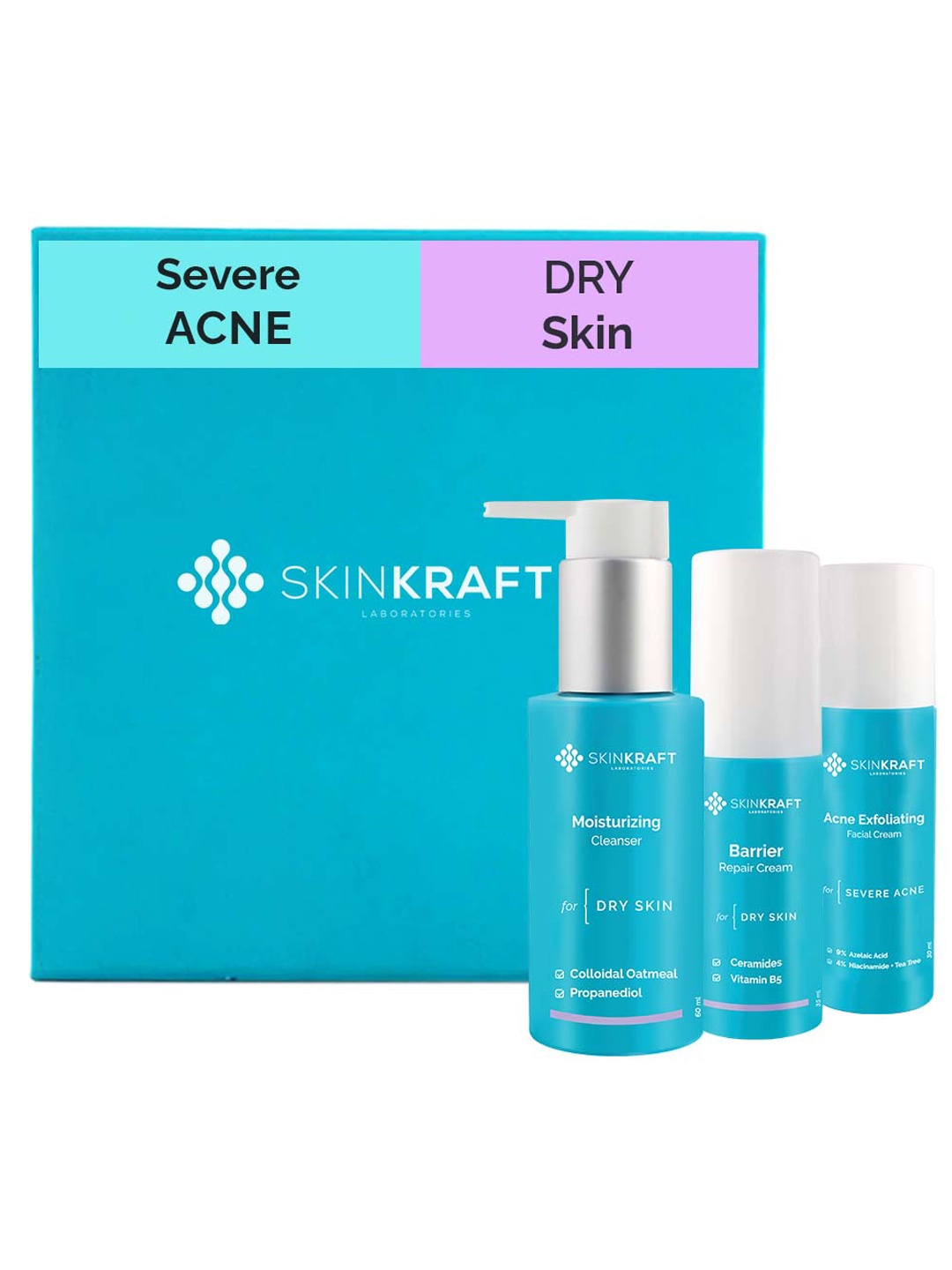

SKINKRAFT Customized Severe Acne Kit For Dry Skin, Transparent