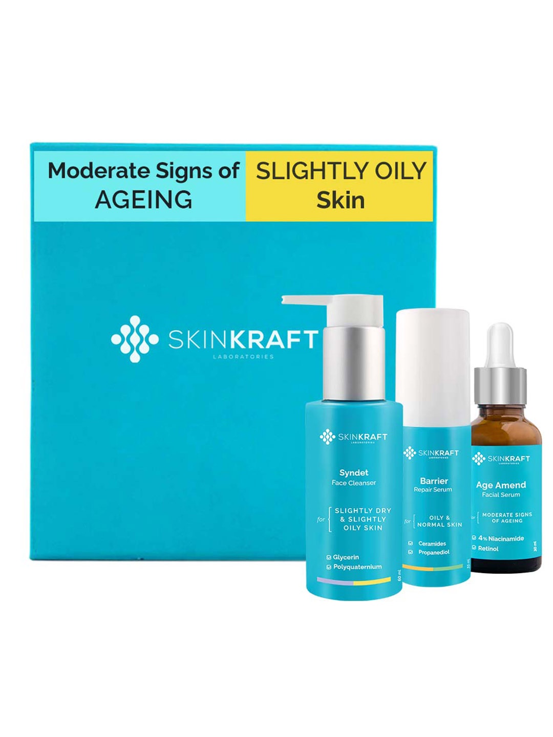 

SKINKRAFT Women Facial Kit For Slightly Oily Skin, Blue