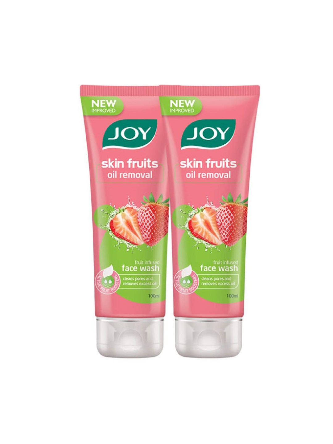 

JOY Set of 2 Skin Fruits Oil Removal Strawberry Face Wash - 100ml Each, Pink