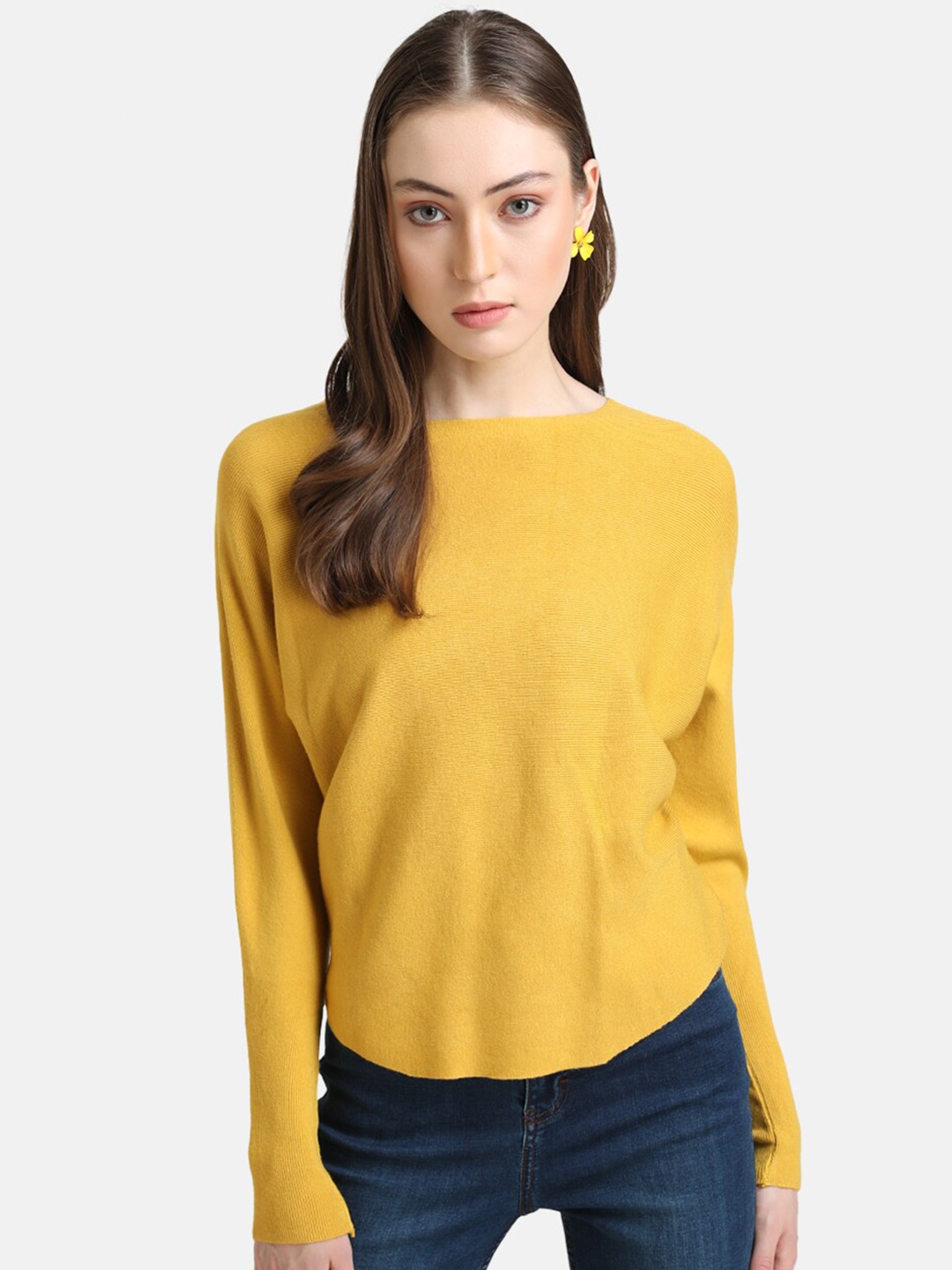 

Kazo Women Yellow Pullover