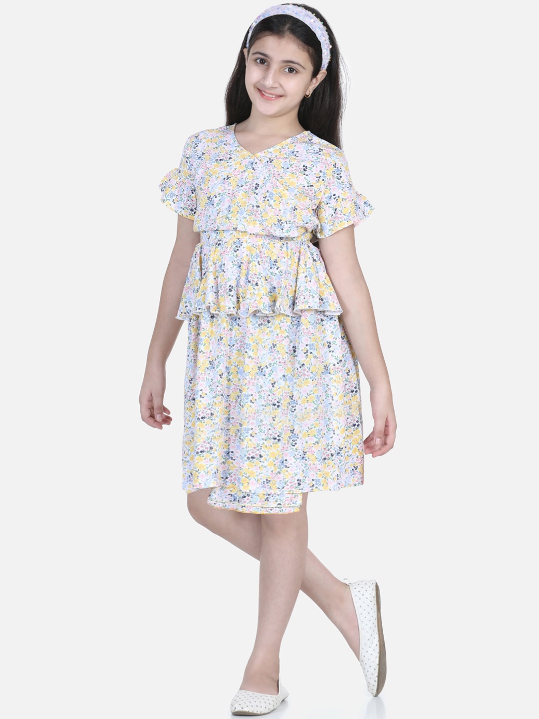 

StyleStone Girls Multicoloured Floral Dress, Multi