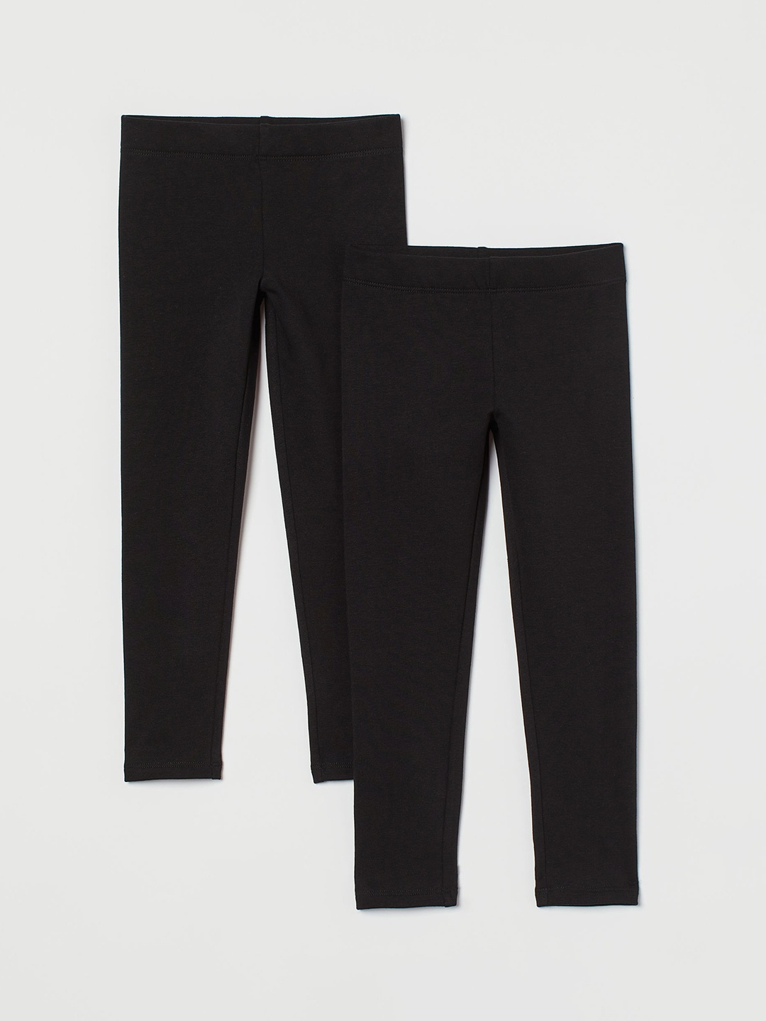 

H&M Kids-Girls Black 2-Pack Sturdy Jersey Leggings