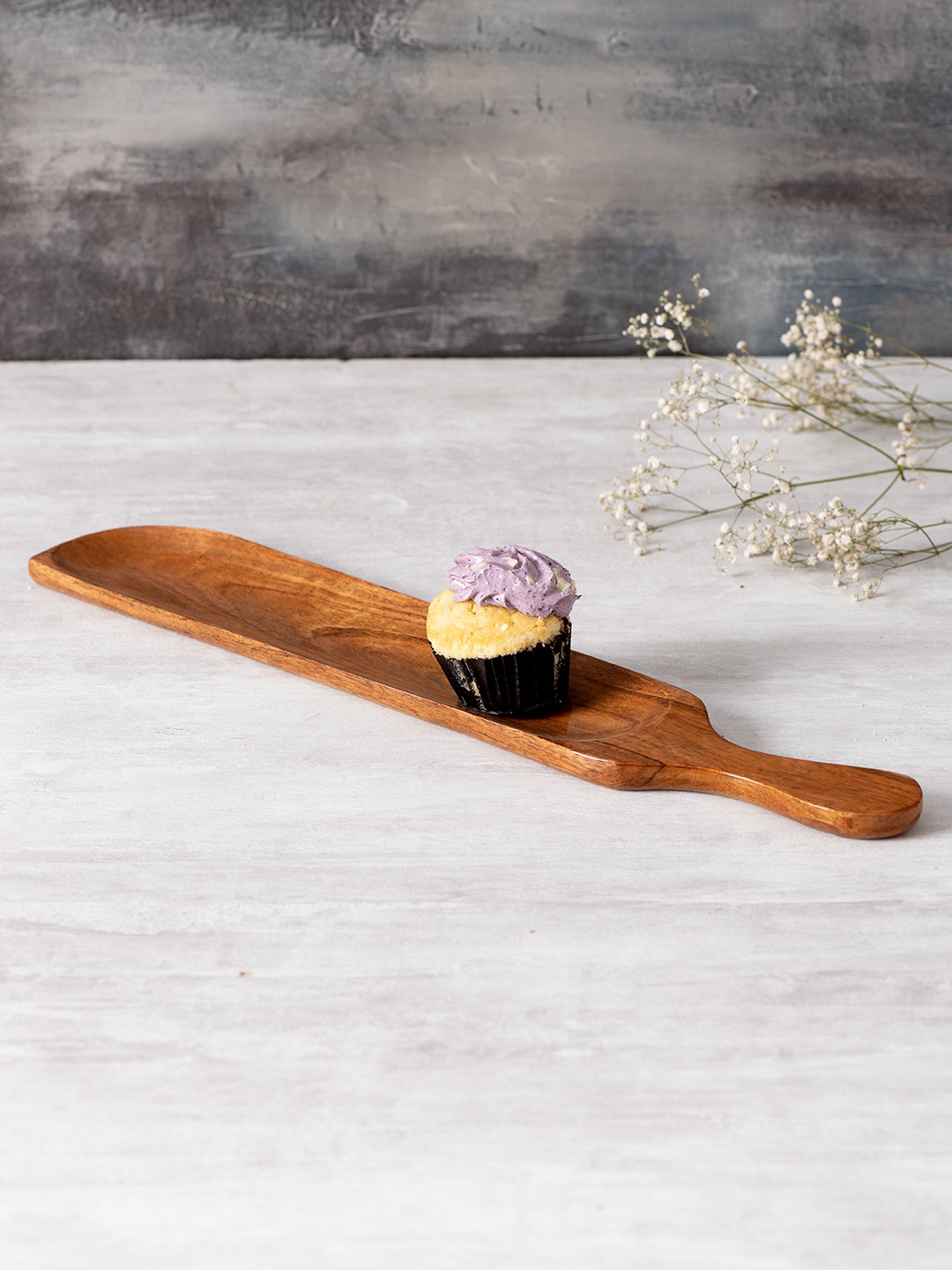 

nestroots Brown Wooden Serving Platter Tray