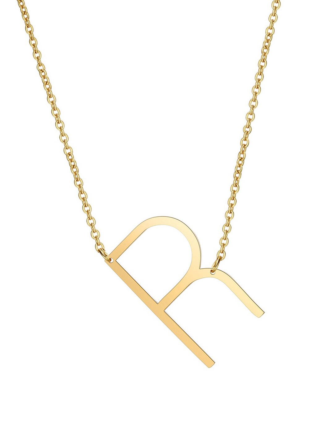 

Yellow Chimes Women Gold-toned Letter R Pendant With Chain