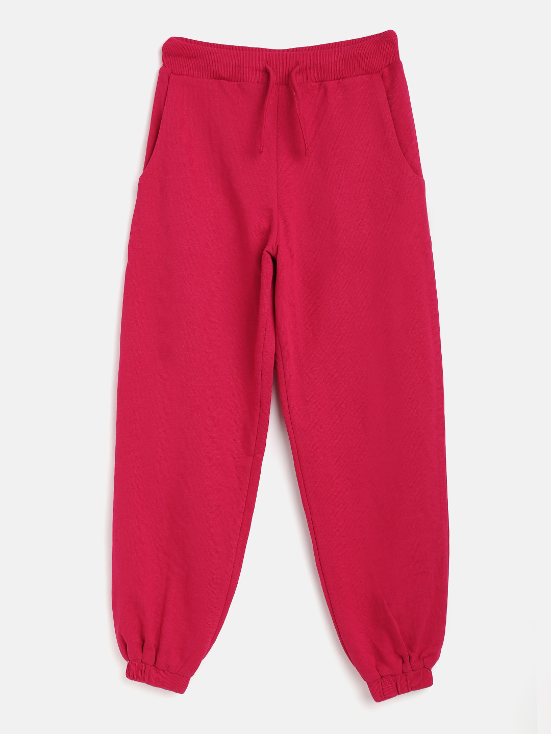 

Noh.Voh - SASSAFRAS Kids Girls Fuchsia Solid Joggers