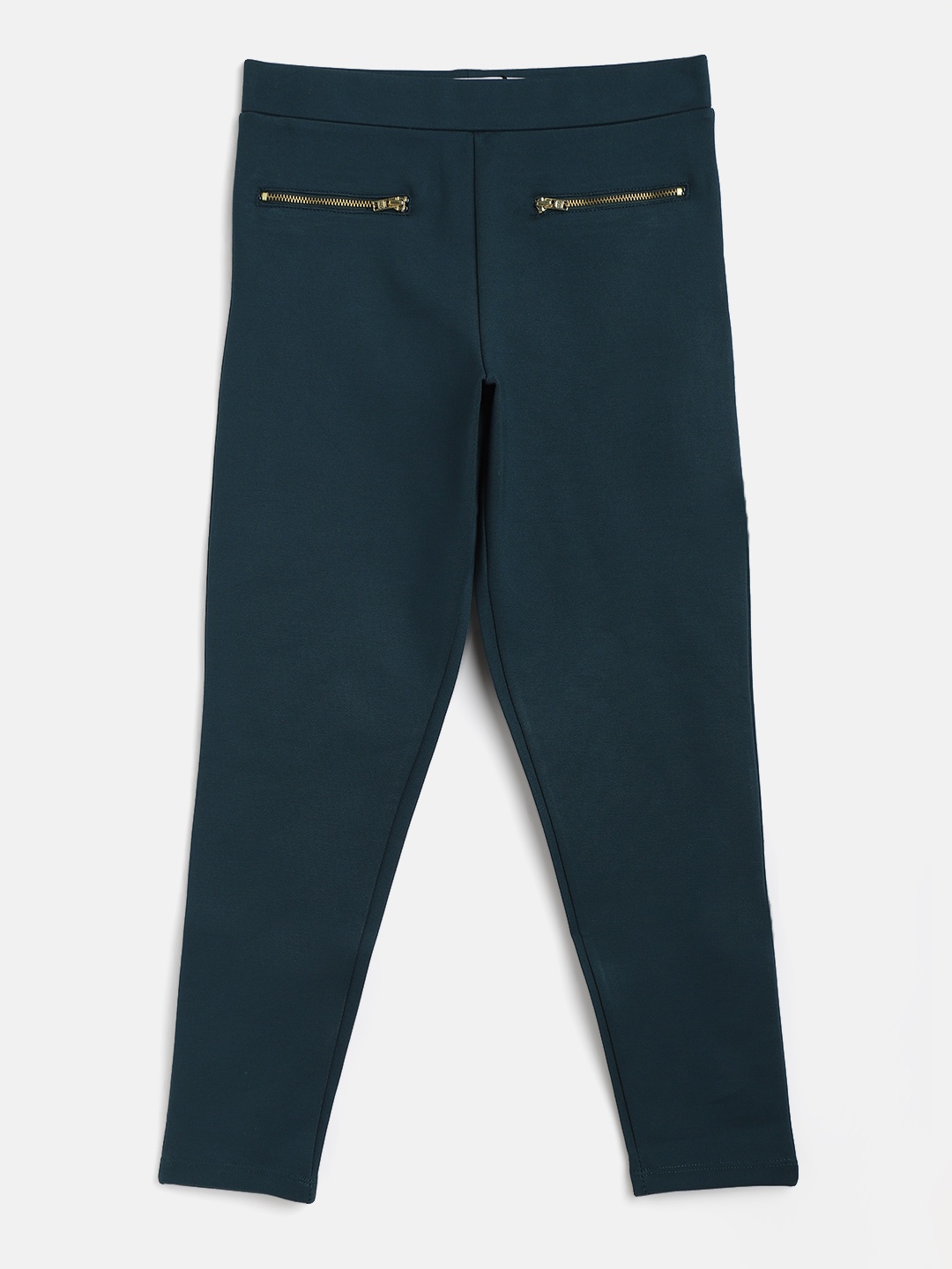 

Noh.Voh - SASSAFRAS Kids Girls Teal Green Zip Detail Treggings