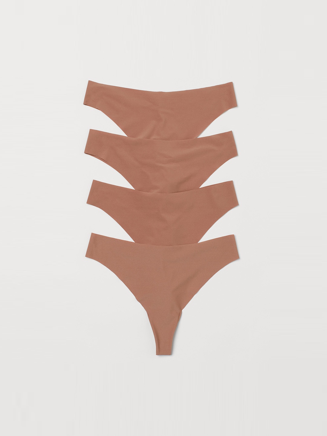 

H&M Women Brown 4-Pack Brazilian Briefs-0972727005