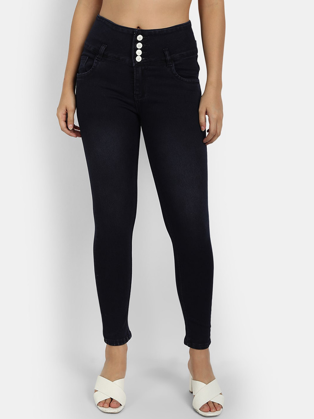 

BROADSTAR Women Blue Skinny Fit High-Rise Stretchable Jeans