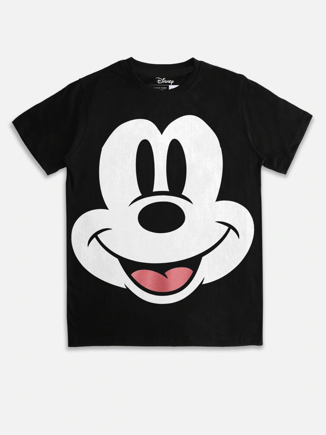 

BonOrganik Boys Black Mickey mouse Printed T-shirt