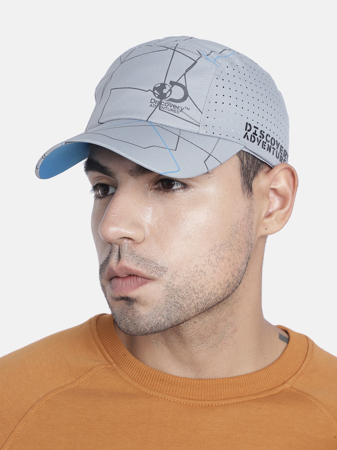 

Roadster x Discovery Unisex Grey Printed Baseball Cap