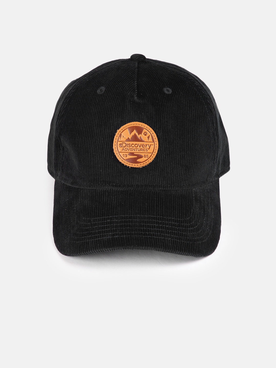 

Roadster Unisex Black Solid Ribbed Cotton Baseball Cap