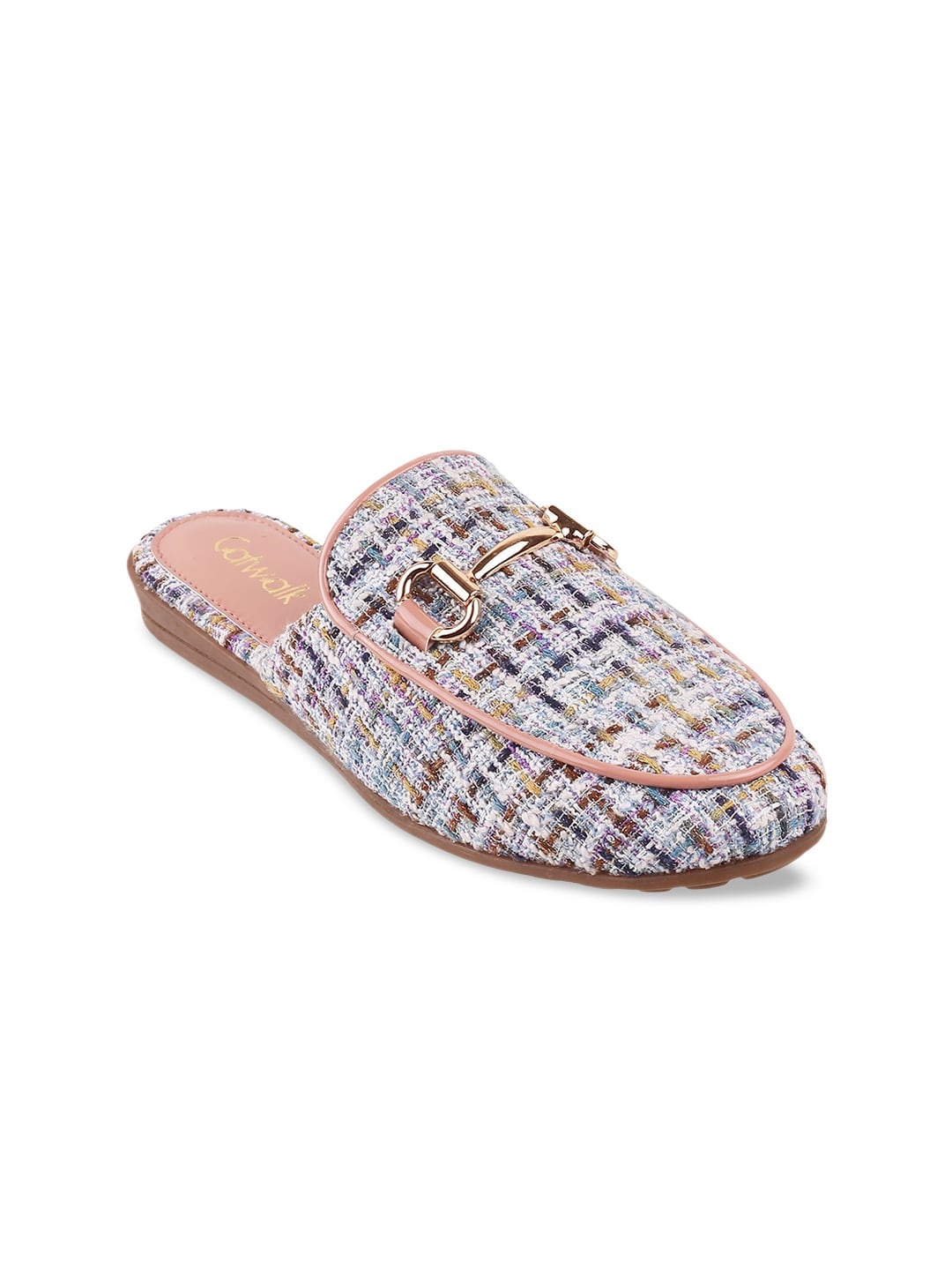 

Catwalk Women Multicoloured Textured Mules Flats, Multi