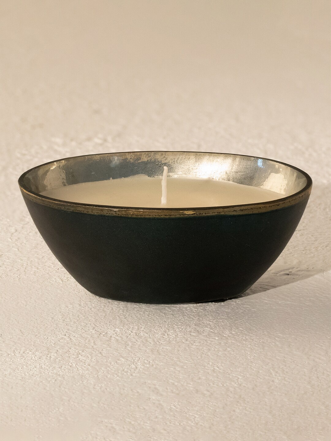 

ellementry Olive Green Wax Filled Glass Bowl Candle